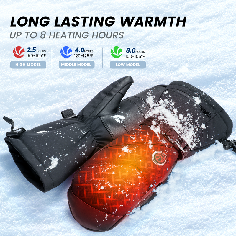 VELAZZIO Heated Mittens Glove for Men Women, Rechargeable Electric Battery Heated Gloves for Winter Ski Snowboarding Hunting Fishing